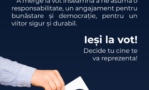 Viitorul începe cu un gest simplu, dar esențial: votul!